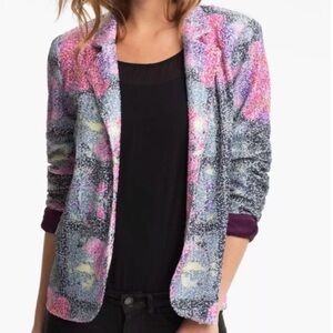 Chloe K multi-colored sequined blazer